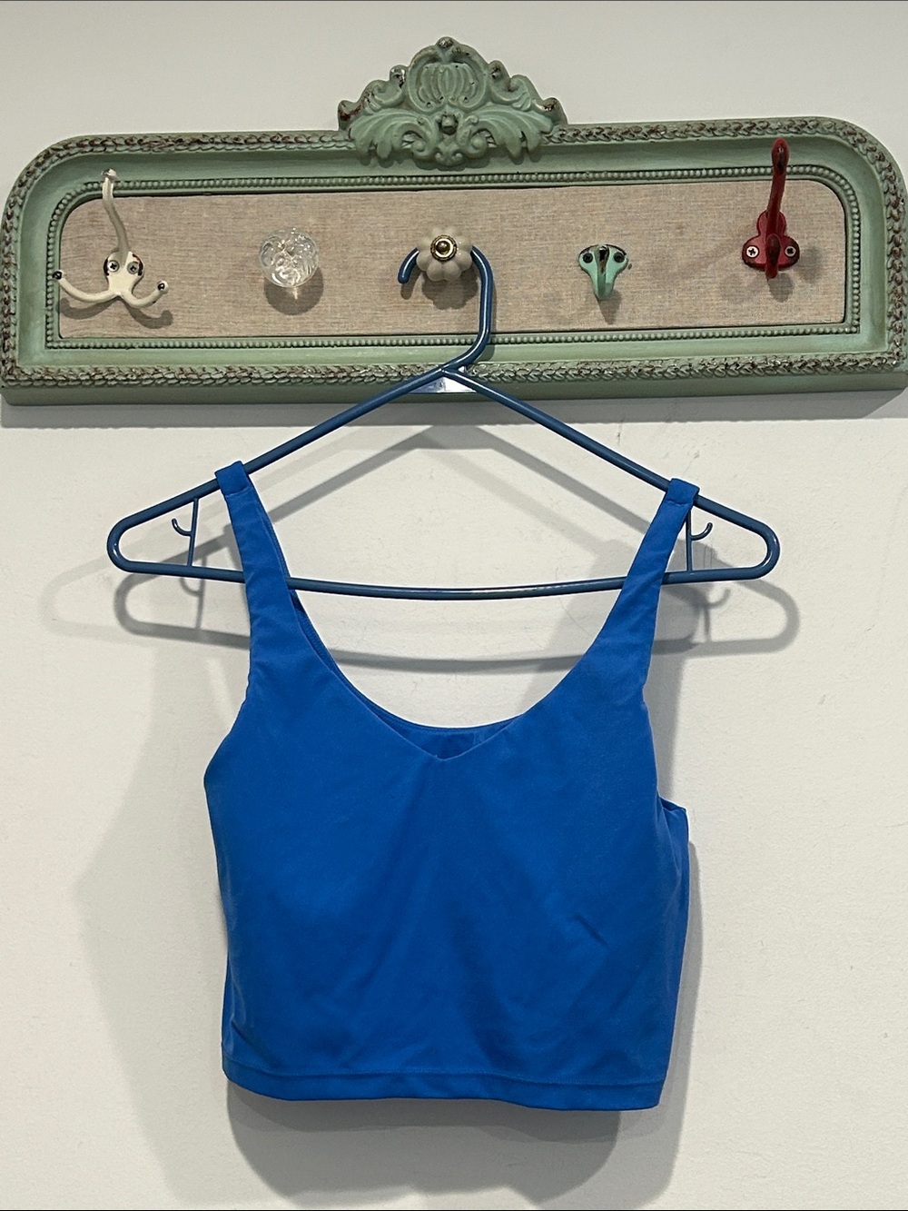 aerie offline Cobalt Blue active Crop Tank Top women’s medium work out stretch